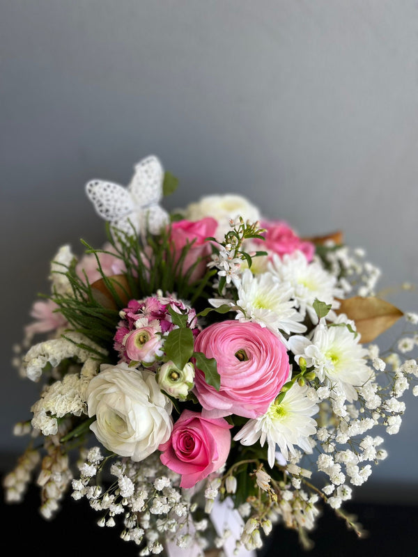 Pink Whisper Jar Arrangement