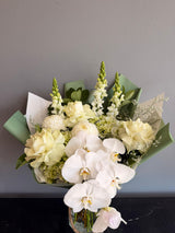 Pure Harmony Orchid and Rose Vase Bouquet