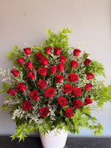 Eternal Romance Red Rose Display