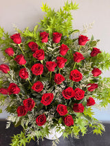 Eternal Romance Red Rose Display